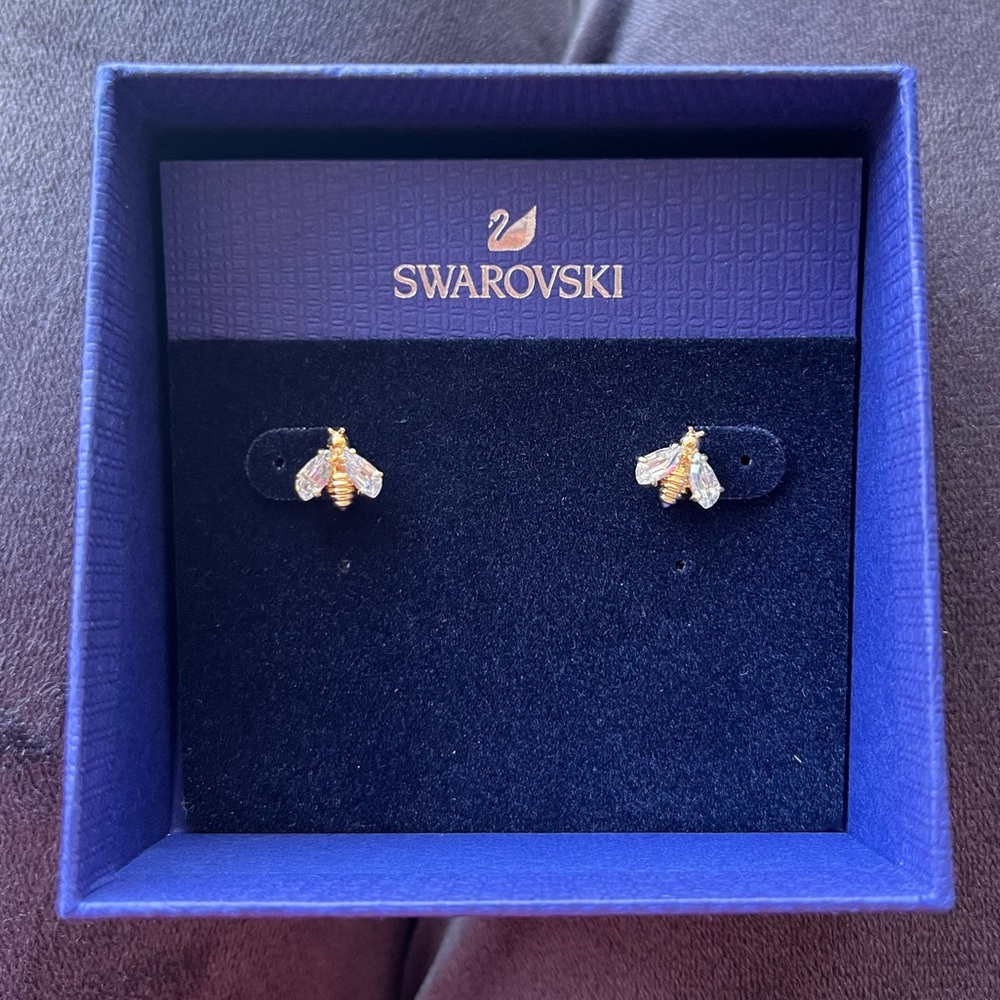 Bee Swarovski Earrings. Never Worn